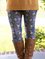 Blue Cotton-Blend Casual Pants
