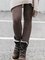 Fashion Plus size Brown Casual Solid Cotton Leggings