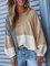 Fall Color-Block Casual Shirts & Tops