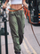 Casual Plain Pockets Women Pants low rise jeans