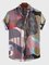 As Picture Basic Shirt Collar Paneled Abstract Shirts & Tops