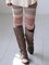Casual Patchwork Cotton-Blend Color-Block Leggings