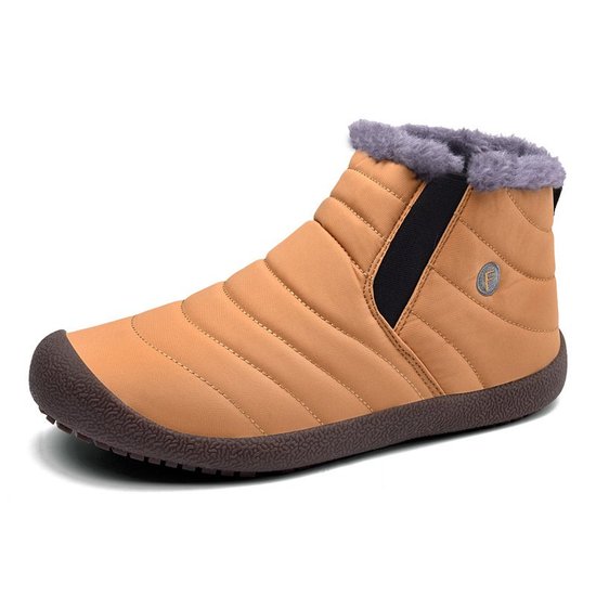 Large Size Waterproof Fur Lined Slip On Boots