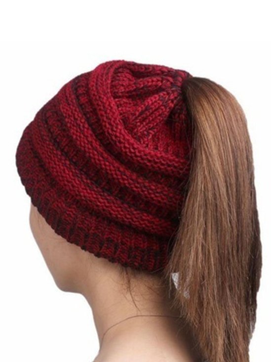 Women's Knitting Wool Earpiece Cap Hat