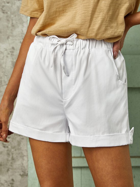 Loose Solid Casual Shorts