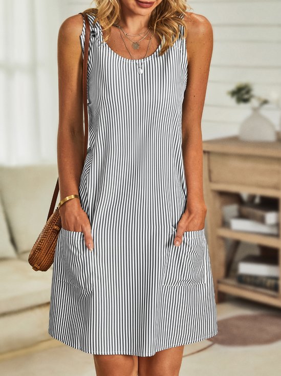 Polyester Cotton Striped Loose Boho Shorts