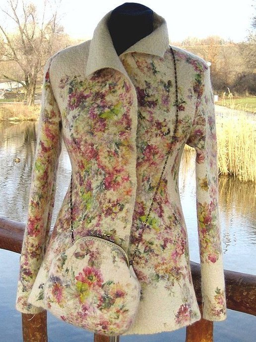 Floral Cotton-Blend Fit Coats
