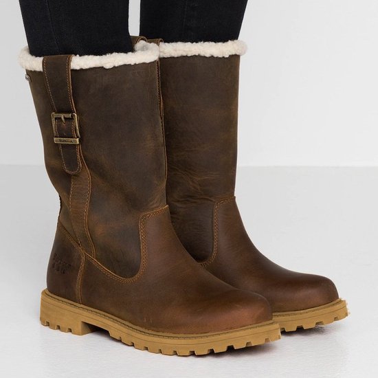 Women Slide Snow Boots Pu Working Chunky Heel Winter Shoes