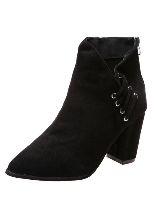 Casual Simple Stitching Zipper Boots