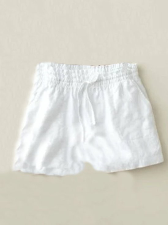 Casual Loose Cotton-Blend Shorts