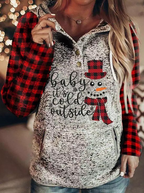 Casual Christmas Snowman Sweatshirts
