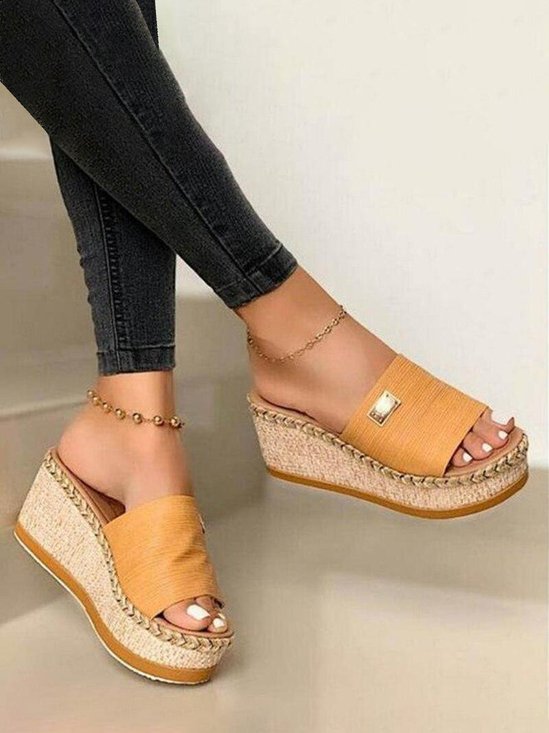 Autumn Wedge Heel Slippers