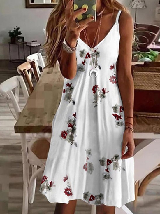 Pineapple Simple Loose V Neck Midi