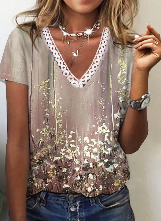 Jersey Loose Floral T-shirt