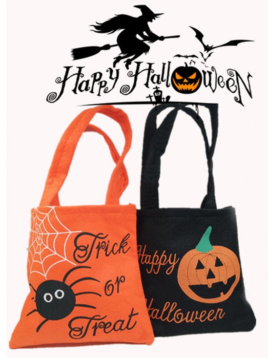 Women All Season Party Halloween Printing Wearable Party Halloween Tote Canvas Shopping Tote