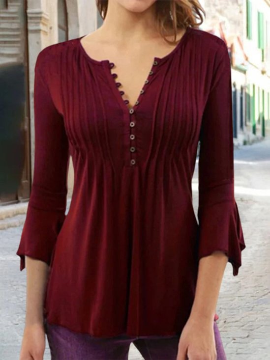 Regular Fit Casual Crew Neck Top