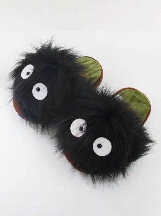 Women Autumn Party Halloween Party Closed Toe Plus Size Slip On Warmth Toe-covered Slippers Living Room Slippers