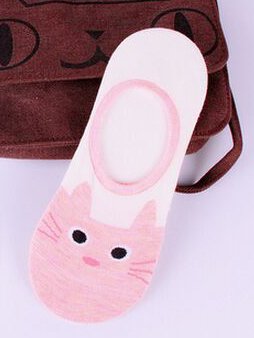 Casual Cotton Cat Pattern Socks Daily Commuter Clothes