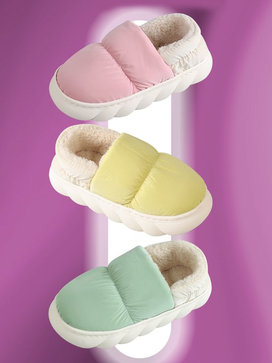 Waterproof Thick Sole Home Warm Cotton Slippers