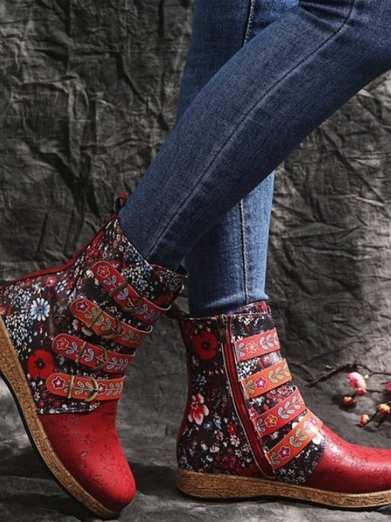 Ethnic Vintage Floral Boots