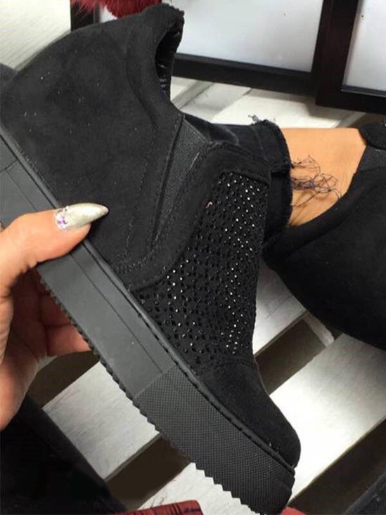 Lightweight Comfort Rhinestone Wedges Footwear