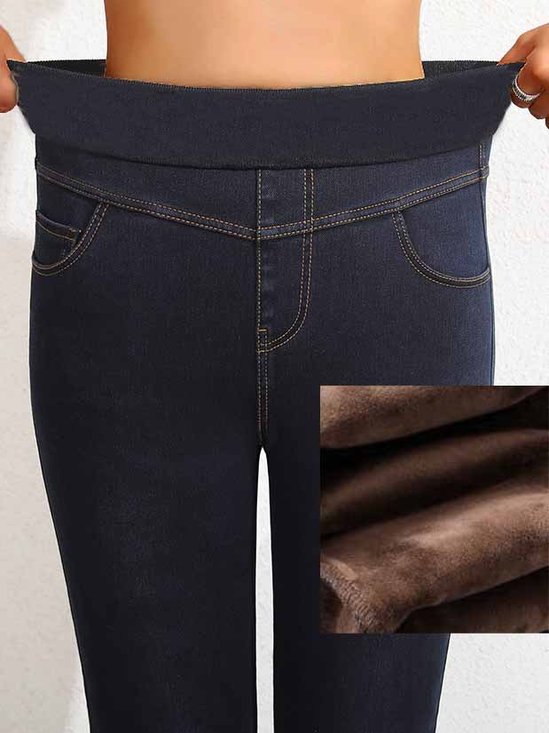 Plain Casual Tight Jeans