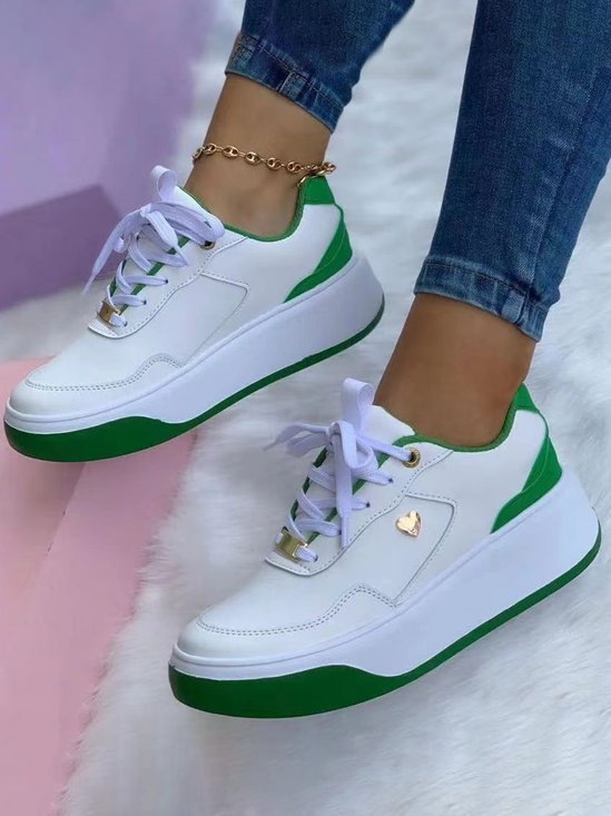 Plus Size Color Block Sneakers