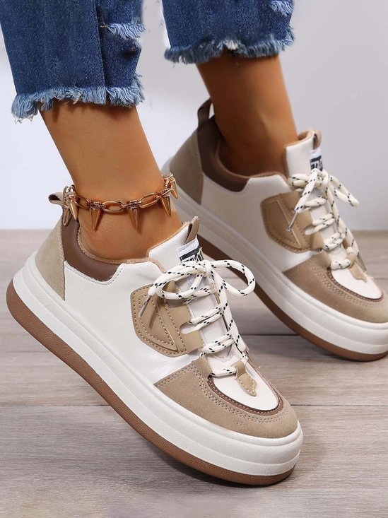 Color Block Warm Lined Sneakers