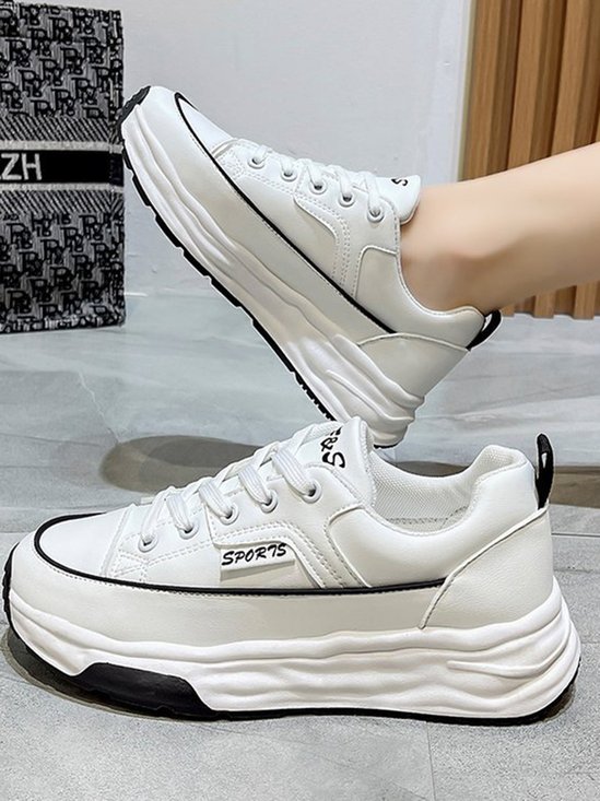 Casual Color Block Chunky Trainers Platform Sneakers