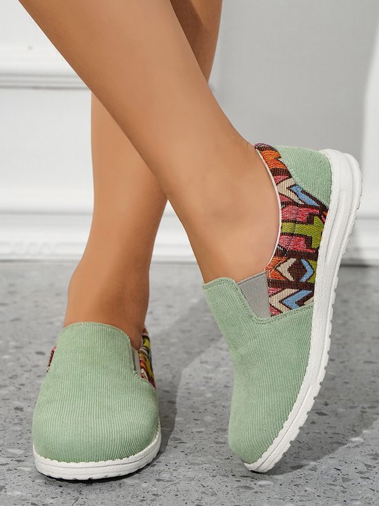 Plus Size Ethnic Split Joint Flats
