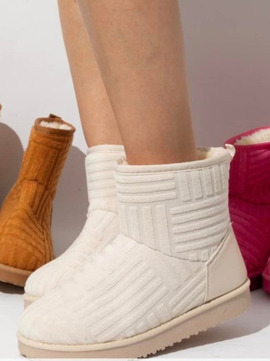 Fleece Warm Towel Upper Short Boots Snow Boots
