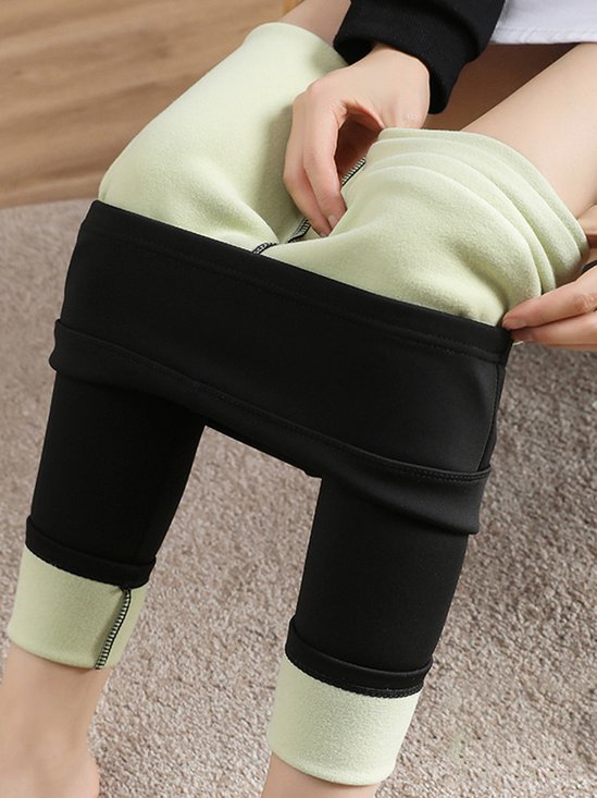 Lamb Fleece Warm Sports Leggings Outer Wear Leggings Plus Size