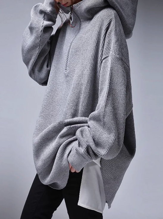 Hooded Casual Cotton-Blend Hoodies & Sweatshirt