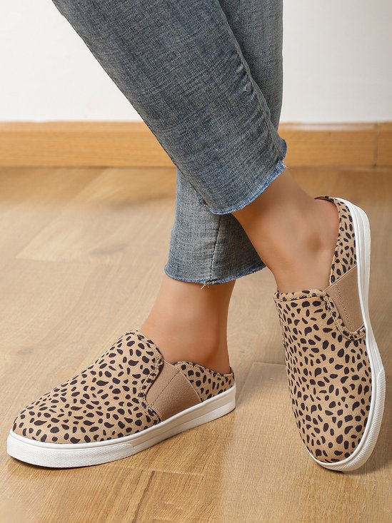 Leopard Print High Elasticity Portable Flats