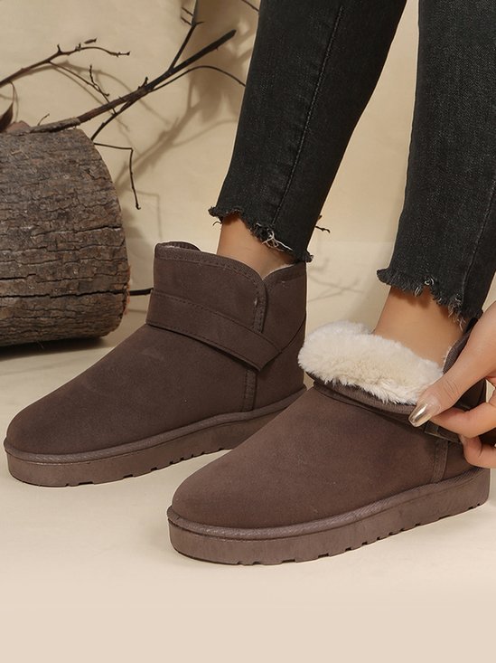 Winter Buckle Plus Fleece Warm Snow Boots