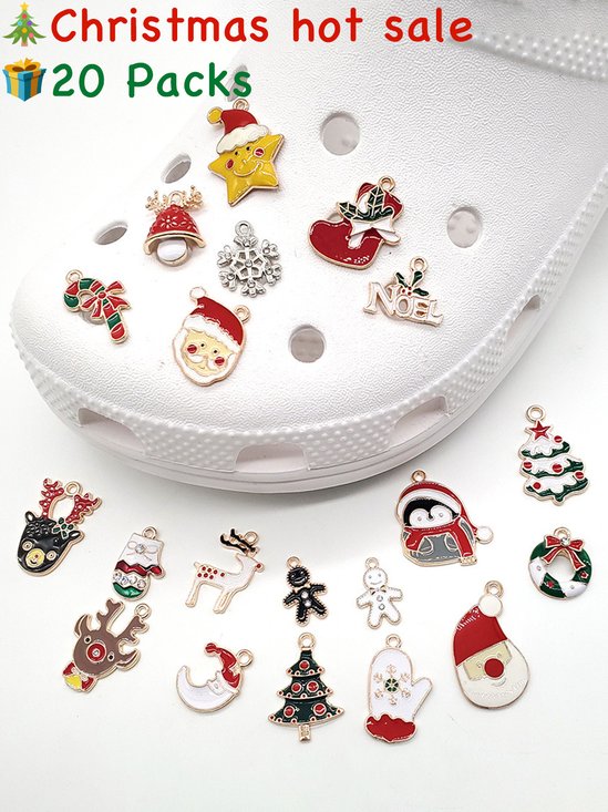 Christmas Crocs DIY Shoe Buckle 20 Piece Set