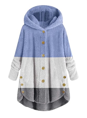 Loose Casual Fluff/Granular Fleece Fabric Teddy Jacket