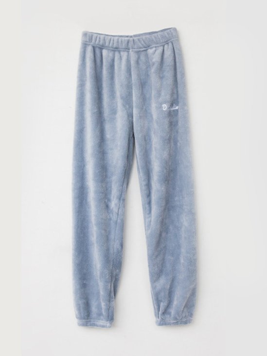 Home Warmth Thickened Coral Fleece Trousers