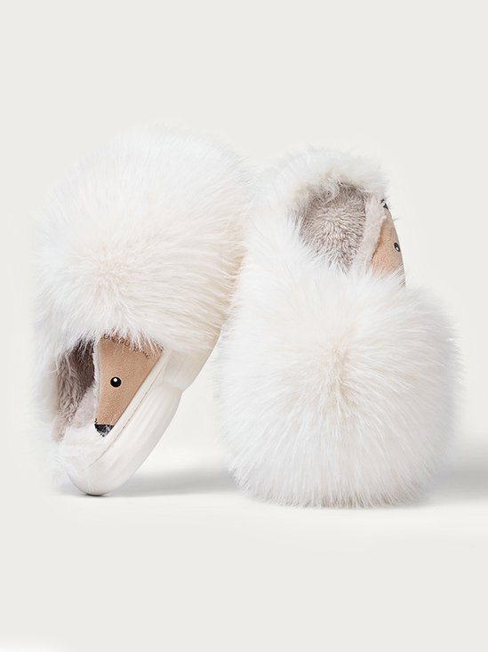 Plush Warm Cute Hedgehog Home Cotton Slippers