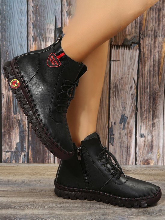 Retro Casual Super Soft Warm Plush Booties