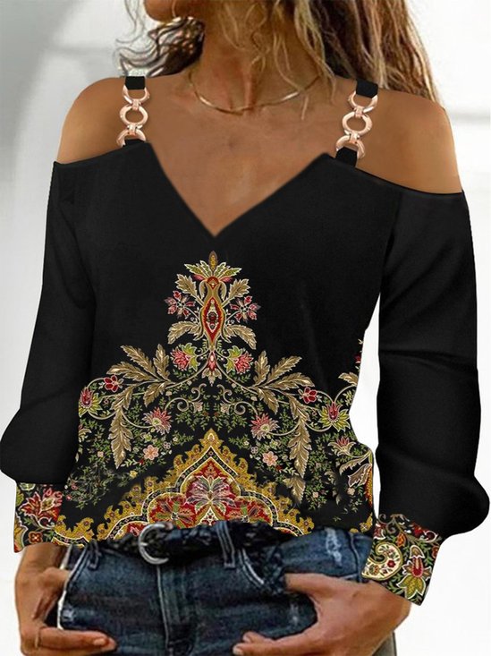 Party Loose Spaghetti Ethnic T-Shirt
