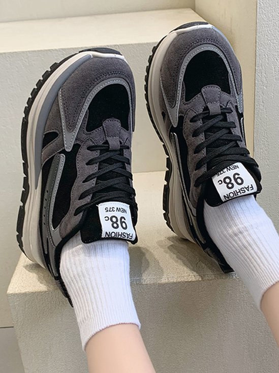 Vintage Stitching Lightweight Breathable Luminous Sneakers