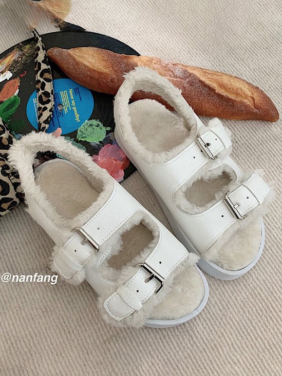 Plush Warm Winter Sandals