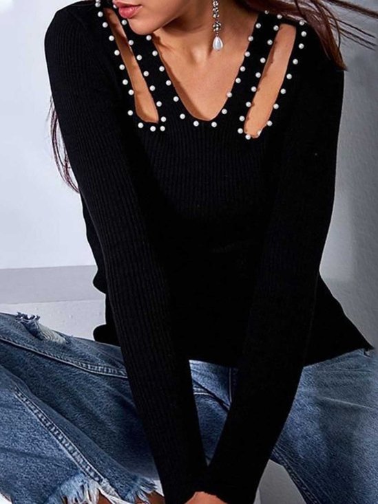 Casual Plain Regular Fit Long sleeve T-Shirt