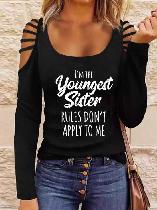 Party Regular Fit Square Neck Long sleeve T-Shirt