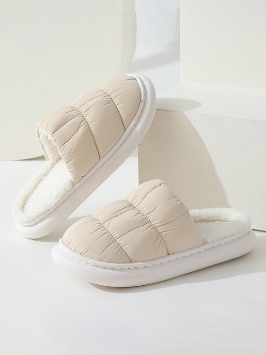 Thermal Lined Quilted Bedroom Slippers