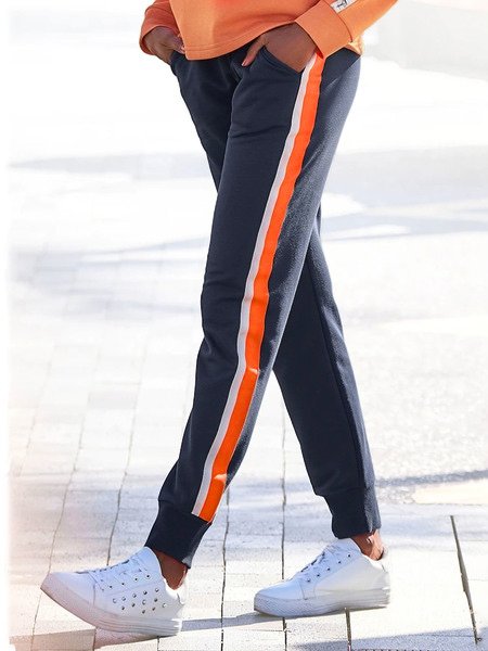 Color Block Casual Loose Sweatpants