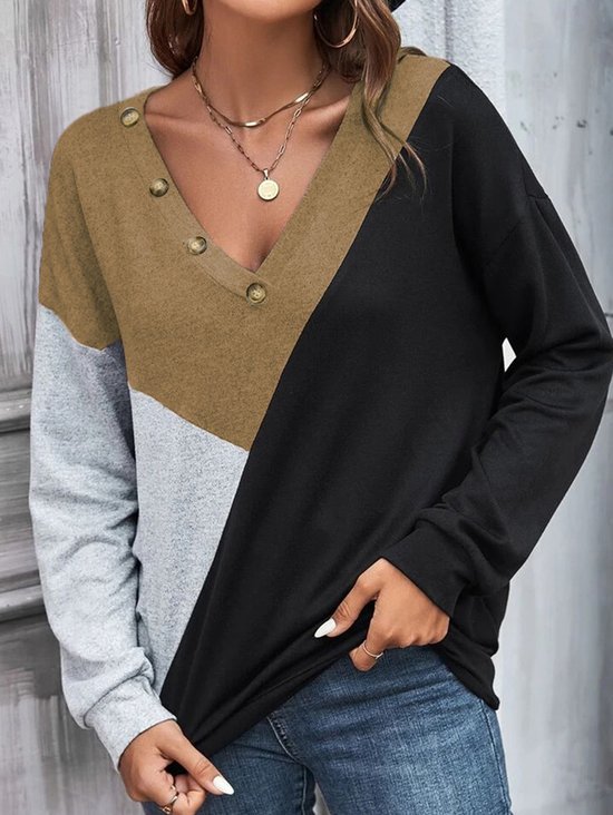Casual Jersey Loose Long sleeve T-Shirt