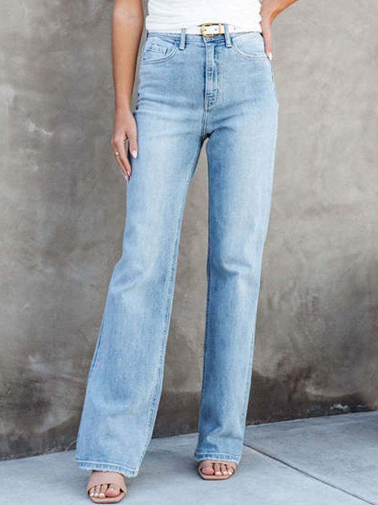 Casual Regular Fit Plain Jeans