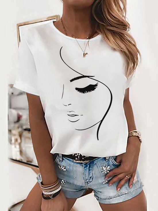 Figure Jersey Casual T-shirt
